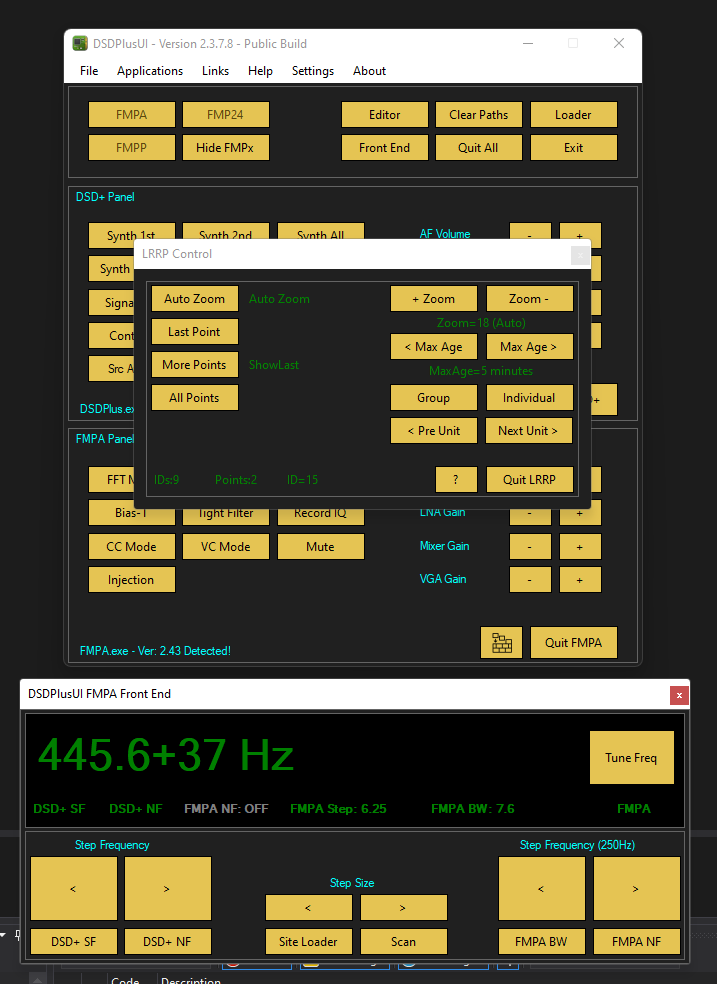 DSDPlusUI's tweet image. More goodness coming to the LRRP Control panel, Not quite finished with it yet though. I released it yesterday, part finished, as I had to release support for the recent DSD+ updates.