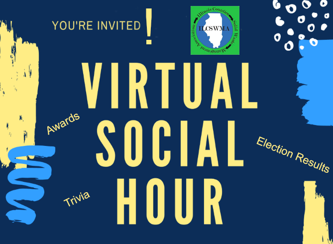 ilcswma's tweet photo. Let's close out day 1 of the ILCSWMA Conf with some "social" time! Emcee SWALCO Recycling Coordinator Pete Adrian will announce Board election results, present Awards &amp; kick off the ever popular TRIVIA! Join us 2:00 - 3:00 for virtual solid waste fun!!

https://t.co/eIjPEBmyjJ https://t.co/qwhgwLFR29