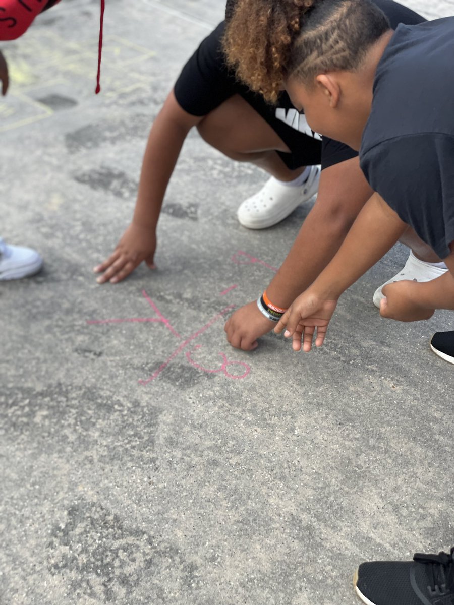 mymathclass7's tweet photo. Math one and two step equations hopscotch. #mathgraffiti #mathrocks https://t.co/bq17qJE7zJ
