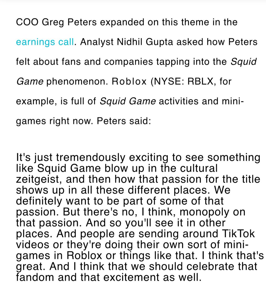 Roblox_RTC's tweet photo. JUST IN: @netflix allows Roblox developers to create their own experience! They do not mind at ALL if you make revenue off it or use assets. This was said by the Greg Peters who is the COO at Netflix! https://t.co/UhhcuxtzDN