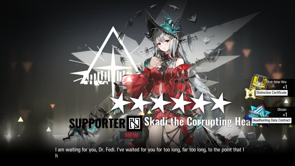 Fesax98's tweet photo. 16 pulls??? Okay, also didn't have shamare/archetto
#Arknights 
Also mountain skin is hot https://t.co/qE2WgIRR8J