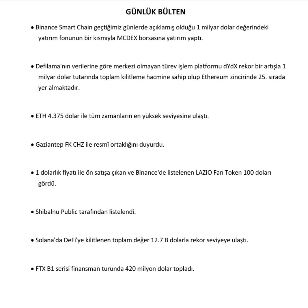 FamilyIco's tweet photo. GÜNLÜK HABER BÜLTENİ:
#BSC ##mcdex #Ethereum #dydx #Chz #Binance #LazioToken #ShibaCoin #Solana #DeFi #FTX https://t.co/NAcKFxTlo1