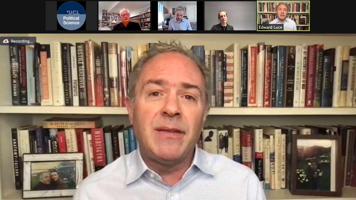 uclspp's tweet image. Edward Luce states he finds it refreshing for this book to have such a focus on political economy and discusses the limiting nature of the constitution which often blocks the ability to create real change. #PolicyandPractice