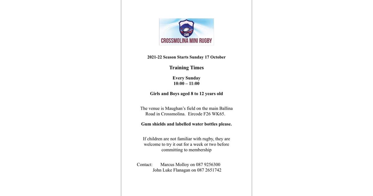 Crossmolina Mini Rugby
ballinarfc.com/news/crossmoli…