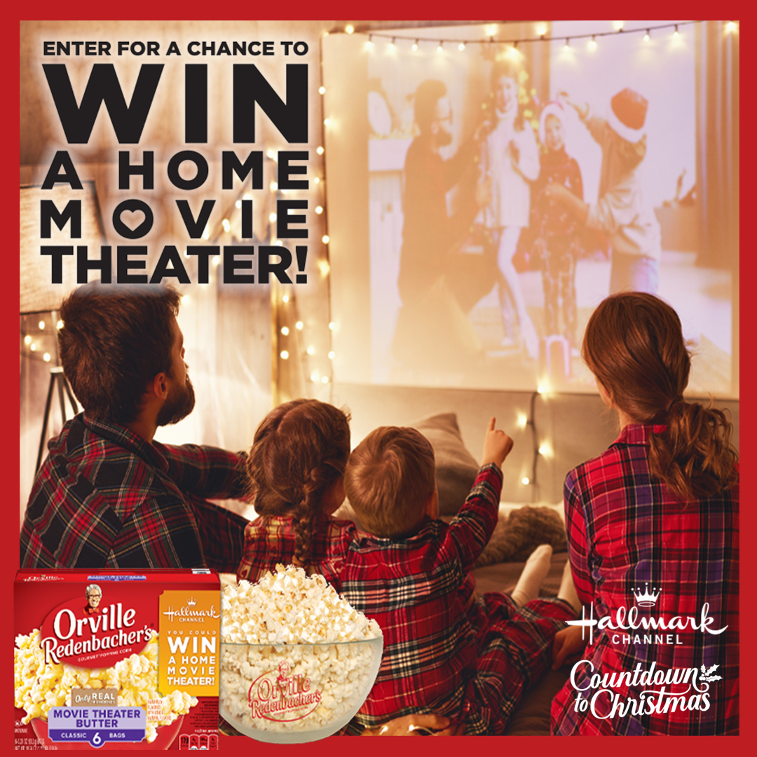 Need more popcorn with that new home movie theater! SnackWatchAndWin.com + Orville Redenbacher's  
&amp; Hallmark Channel. NO PURCHASE NECESSARY. 18+, US Only. Official Rules/Prizes/Odds: snackwatchandwin.com. Ends 11:59:59PM CT, 12/31/21.Twitter not a sponsor of this promotion