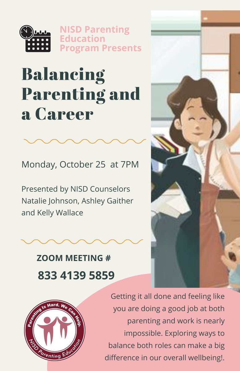Balancing Parenting and a Career: Join us on Monday, October 25th at 7pm!
