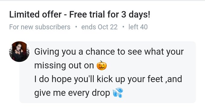 I feel like being a sweetheart today. So I have made YOU a 3 day FREE trial to my OnlyFans! Cum see what