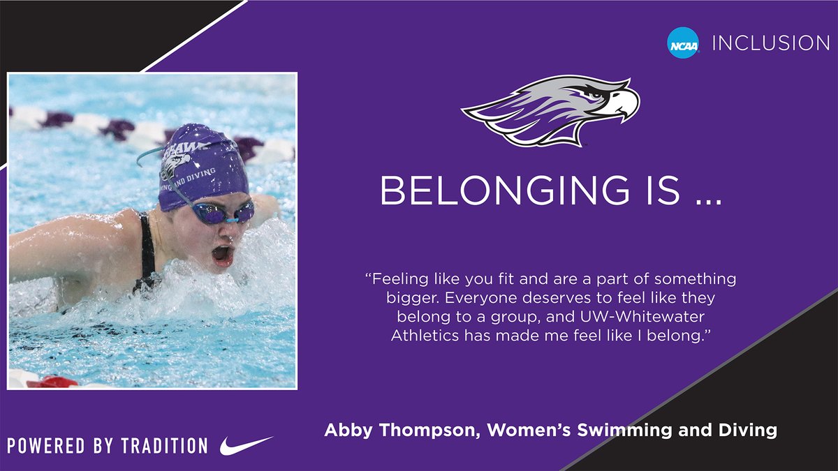 UWWAthletics's tweet photo. Our @saac_uw Board of Directors answered the prompt "Belonging is ... " as we work to foster communities of belonging in UW-Whitewater Athletics

#NCAAInclusion | #whyd3 https://t.co/EQ82EhrYkl