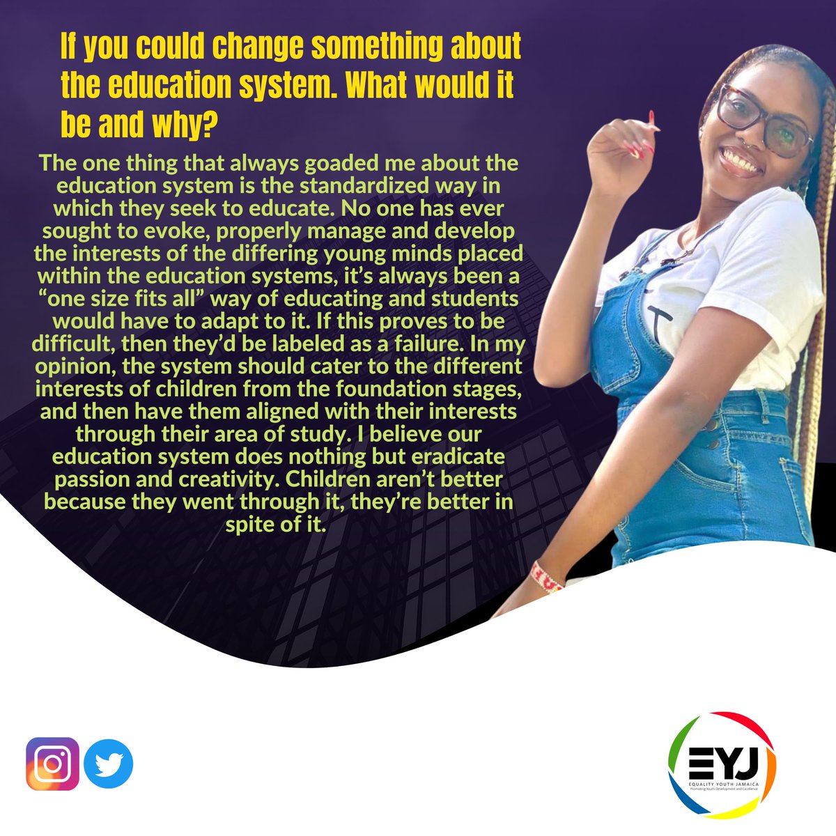 EqualityYouthJA's tweet photo. This month’s youth highlight features Stephnie Green! Wanna know who she is? 

Here’s some highlights from EYJ’s recent interview with the Stephnie Green 
Caribbean Maritime University Student Union President https://t.co/XEouZ0cx9K