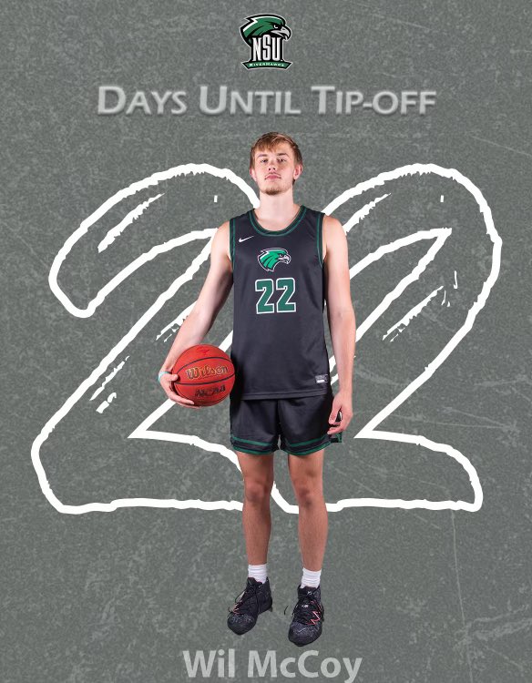 RiverHawksMBB's tweet photo. Countdown to Tip-Off: 2️⃣2️⃣ Days!

#TeamNSU https://t.co/0NniloJR6y
