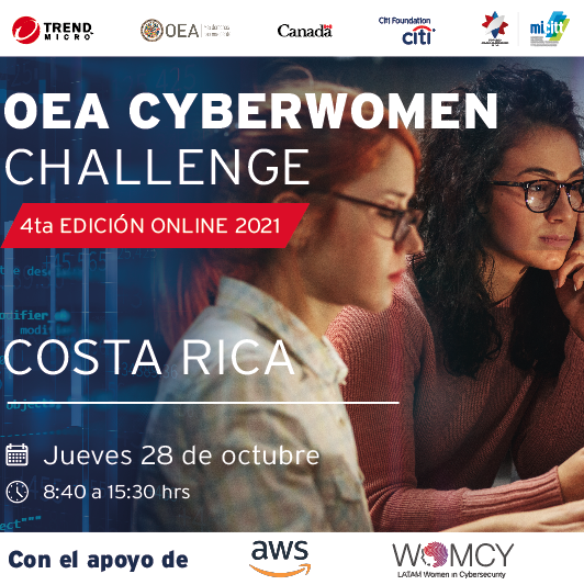 OEA_Cyber's tweet photo. ¿Sabías que los Cyberwomen Challenge son ejercicios de ciberseguridad exclusivos para #Mujeres? ¿Sabías que el próximo #CWC21 se celebra en Costa Rica 🇨🇷 el 28 de octubre?
Infórmate aquí sobre cómo participar👇https://t.co/5UITmqCUnU
Y regístrate aquí 👇https://t.co/Zr1wfx370y https://t.co/UulhsRoEr3