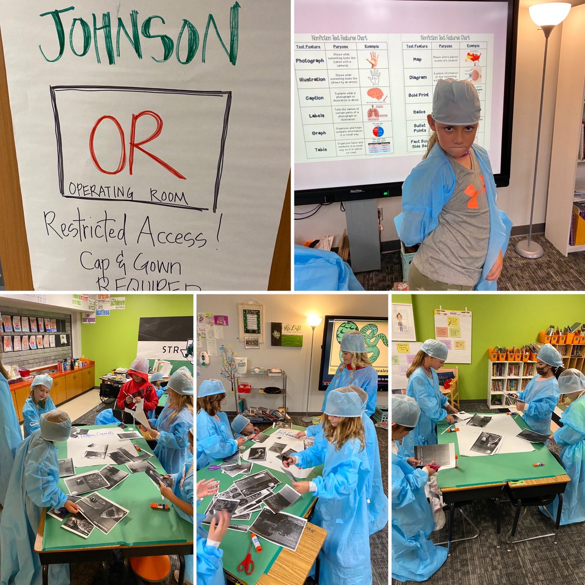 MsLuft's tweet photo. Doctor, Doctor- we were Nonfiction Text Feature surgeons today!! Dissecting our text to learn📚❤️ @Jack_D_Johnson #learningthefunway https://t.co/jxSmf3bPiz