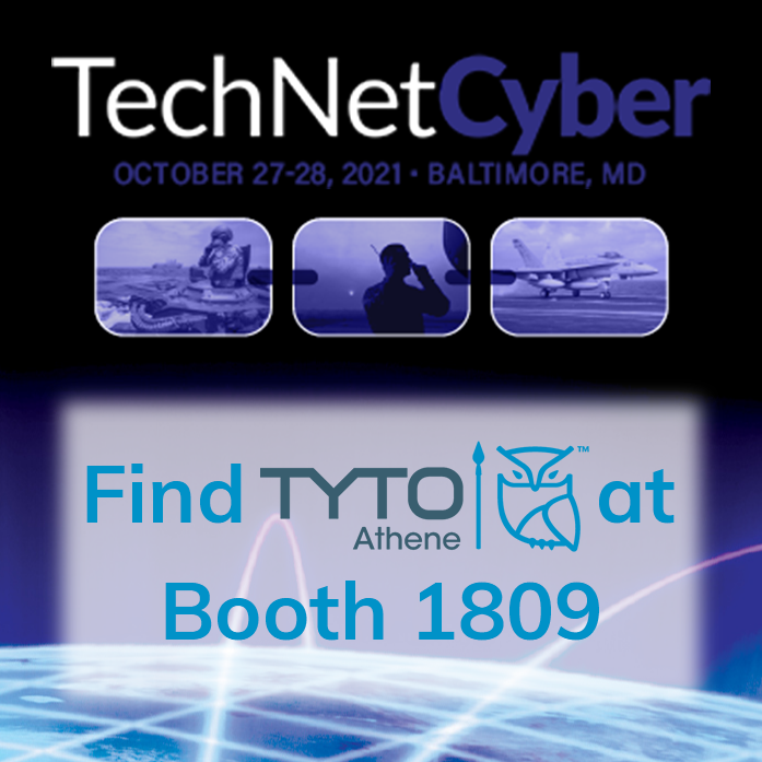 WeAreQuantumSky's tweet photo. Find Tyto Athene at #AFCEACyber in Baltimore next week! We’re excited to chat with attendees about our capabilities. Come visit Team Tyto at Booth 1809! https://t.co/ZJvQdPNuOy #goTyto https://t.co/eRfbBlYUii
