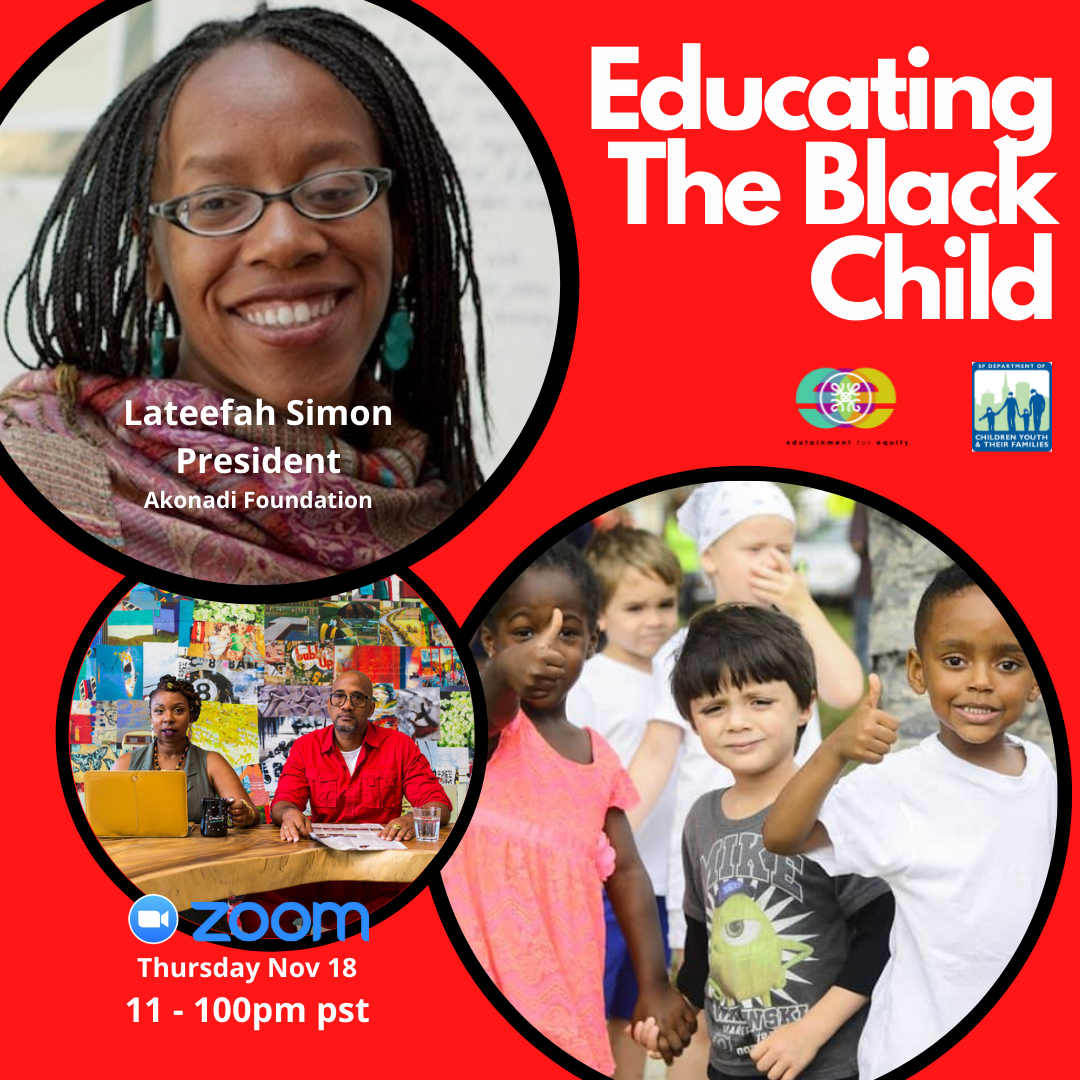 Next #educatingtheblackchild guest <a href="/lateefahsimon/">Lateefah Simon</a> known advocate for civil rights &amp; racial justice. President of <a href="/akonadi_oakland/">Akonadi Foundation</a>. We will be talking with her about funding &amp; racial justice. Link the bio for tickets! #edutainment #equity #education #blackchildren #akonadi