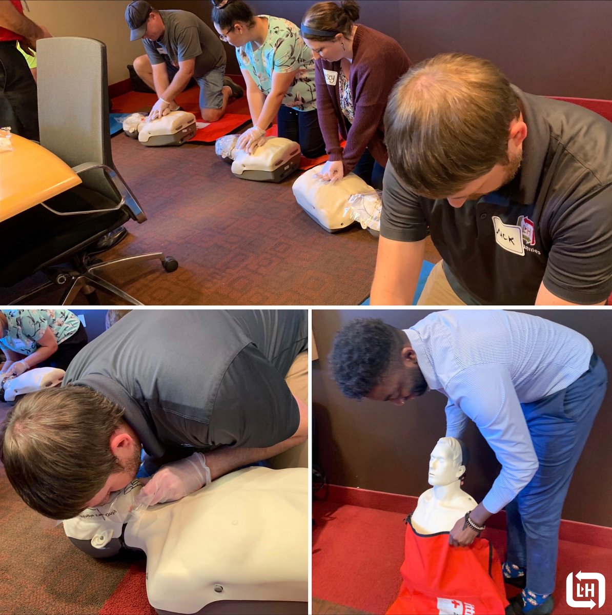LHCompanies's tweet photo. Select L&amp;H staff updated our CPR/First Aid Certificates and had fun in the process signing Staying Alive to the compressions!
#lhcompanies #signon https://t.co/TLDZOdKcAy
