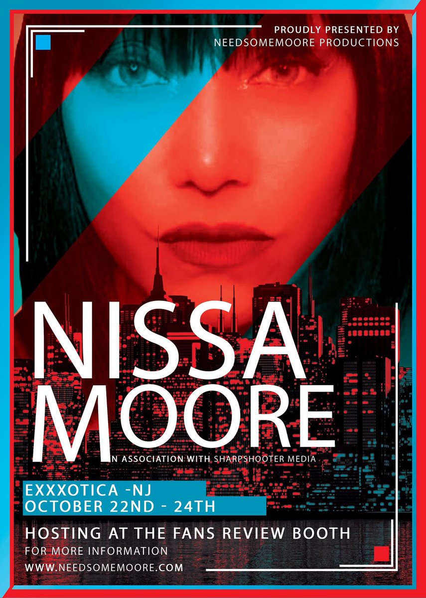BigMessiah's tweet photo. Nissa Moore (@moore_nissa ) will be at Exxxotica don’t miss your chance to meet her.
(https://t.co/1vcDZFUKQZ)
- -
Flyer by (@BigMessiah )
- -
#EdisonNJ #needsomemoore #exxxoctica #blackporn #fansreview https://t.co/FUYsab00rW