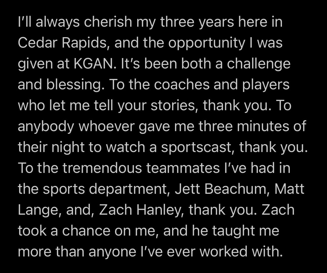 GBeckTV's tweet photo. My time in Iowa is coming to an end this week.

It’s been a journey. It’s been a blessing.

I appreciate every minute of it. https://t.co/7MHQmTa7PT