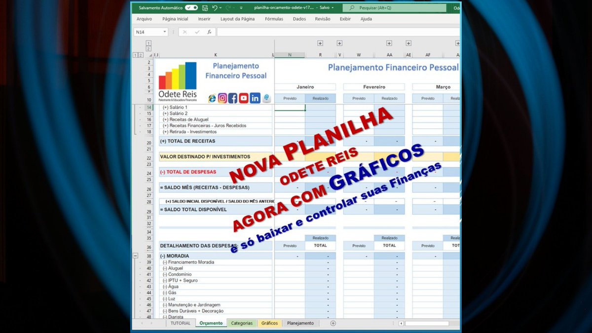 odetefreis's tweet photo. PLANILHA DE PLANEJAMENTO FINANCEIRO PESSOAL foi reformulada, agora com GRÁFICOS. Nela, você controla seus ganhos, investimentos e gastos com DÉBITO e CARTÃO DE CRÉDITO. Baixe gratuitamente
https://t.co/RAgnfrSYRf
#odetereis #planejamentofinanceiro #planilhafinanceira https://t.co/7uV3Y1Ho2a