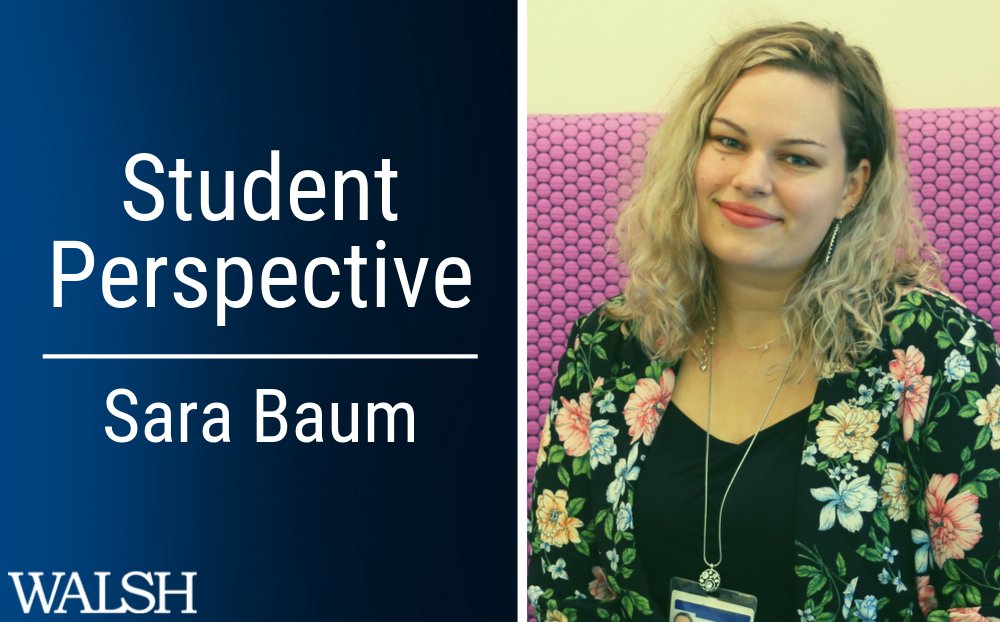walshcollege's tweet photo. "At Walsh, all IT students feel a sense of community and we support each other." Alumna Sara Baum transferred from @MacombCollege to finish her Bachelor of Science in Information Technology at Walsh. https://t.co/fSJUSRwiPV #WhyWalsh #transferstudentweek https://t.co/1TgG43RN77