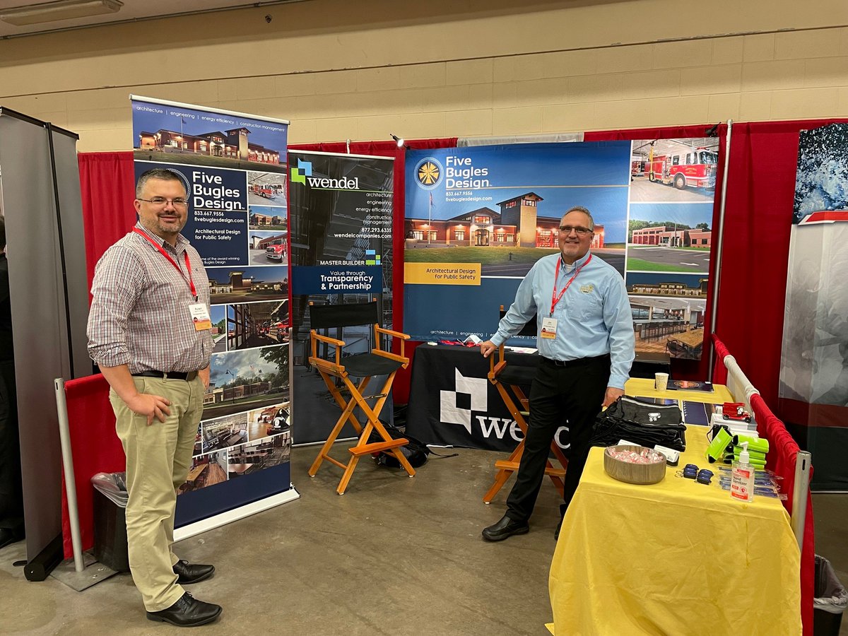 WendelCompanies's tweet photo. Our Five Bugles Design Team is attending the Minnesota State Fire Chiefs Association Conference this week in Duluth, MN! Stop by their booth to learn more.
#FiveBuglesDesign #ThisIsWendel #publicsafety #emergencyservices https://t.co/QS5YOGmhYI