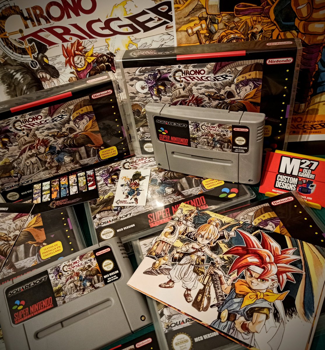 Malaka27Old's tweet photo. Si viajas en el tiempo, asegurate de que tu juego aguante....
#chronotrigger edición exclusiva #malakacustomdesigns, grabado en ESPAÑA, sin bugs, en castellano y con TODO rediseñado entero.
¡Mas bonito, Mas barato y Mejor Juego!
se pide, sen envía y se disfruta.
YA DISPONIBLE! https://t.co/PUrJO8FUdw