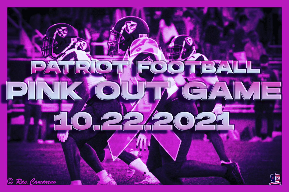 VMHSdesign's tweet photo. Don’t forget to wear PINK to the game tomorrow! Come cheer on our Patriots and help #tacklebreastcancer
 🎀 🏈 🎀
—————————————————————

#highschoolfootball #highschoolgraphicdesign #graphicdesignstudents #vmhsdesign #judsonisd @judsonisd_official #sportsphotography https://t.co/brS2SN4gJU