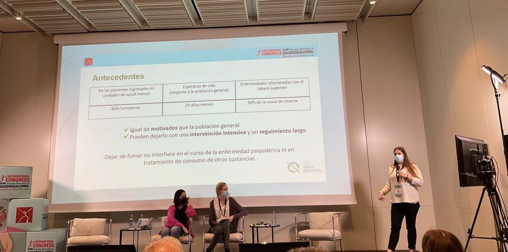 CrisMarMar's tweet photo. 📰 🚨 #Preliminar results of the #quitmental #study➡️ a #RCT adressed to #smokers #mental #addiction @TobControlUnit  @idibell_cat @ICOnoticies @UCSF_IHPS - represented by @J_Saura_  #PhD (c)🎓of a study funded #FIS - congrats 🥳 -our contribution  to ⬇️tobacco burden diseases https://t.co/A0Hzk2Xtc6