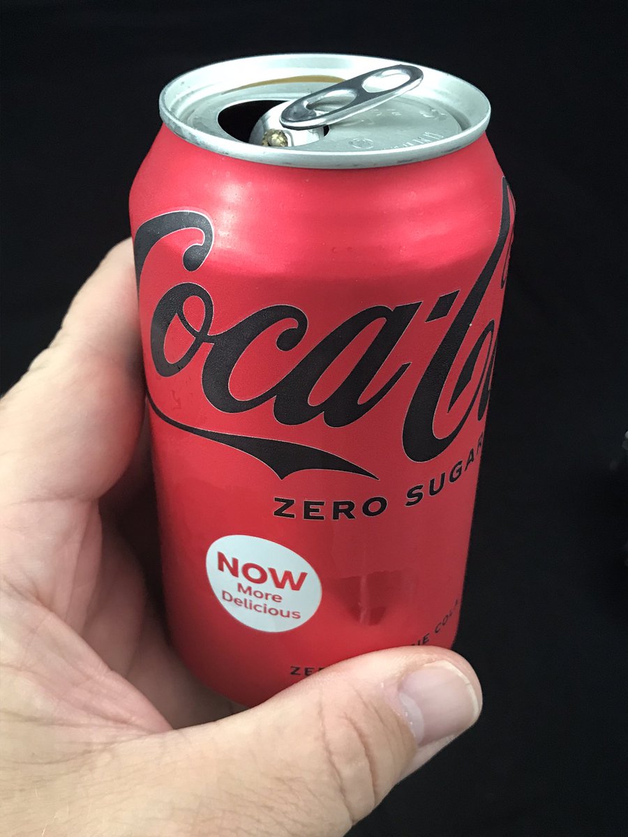 MrHolga's tweet image. So, after days of thinking I was getting sick or losing my sense of taste, I finally figured out the tin taste in my mouth has been coming from the new @Coke Zero Sugar recipe. Dear Lord, this is awful. The can says “More Delicious”. Clearly a spelling error. #CokeFail