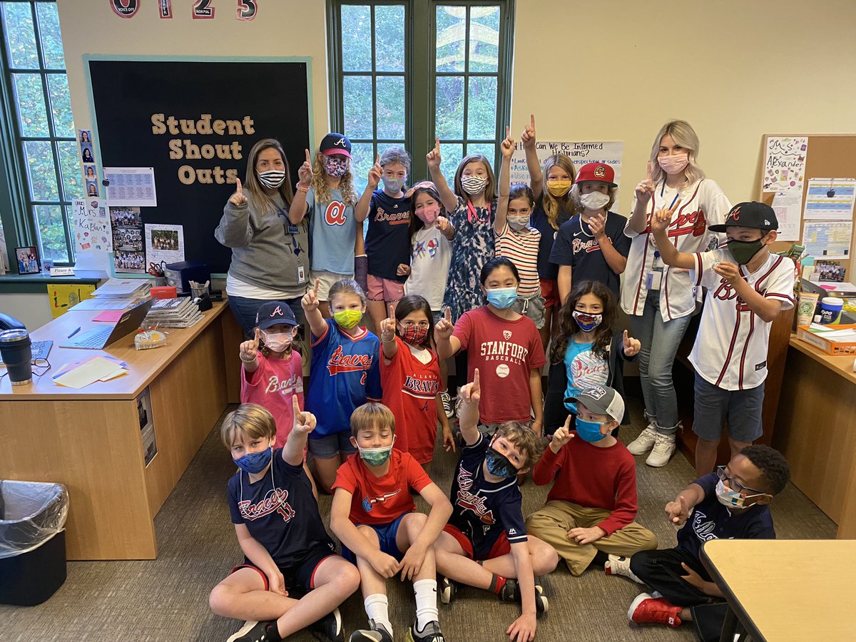 Loved supporting our <a href="/Braves/">Atlanta Braves</a> today by wearing our spirit wear (and pearls)!! <a href="/yungjoc650/">Joc Pederson</a> #trinitylearns