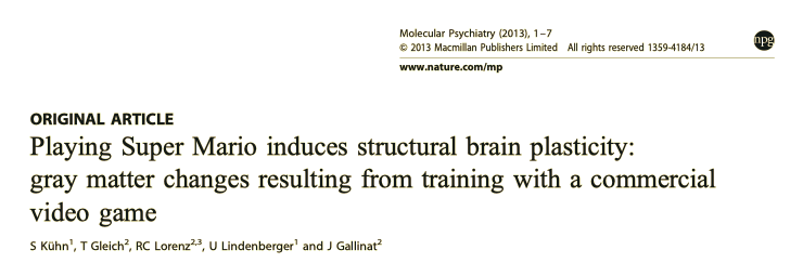 AlejandroLosana's tweet photo. Yo tengo claro que cuando sea anciano me iré con este paper a mi residencia para que me dejen jugar a la consola. Los #videojuegos influyen en la neuroplasticidad. Estudio cuanto menos interesante https://t.co/KL4vIoHa7R