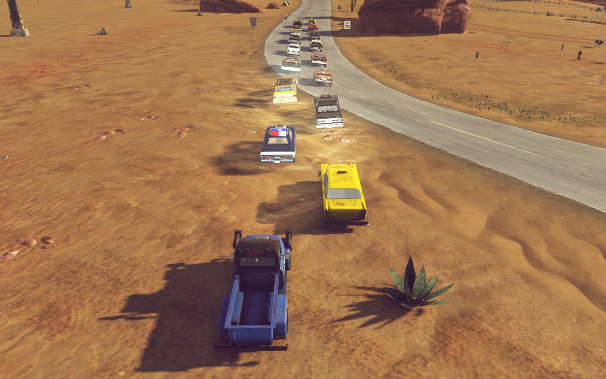 80s_Time_Warp's tweet photo. Thanks to the excellent work of @TrentTech &amp; STShotgun, >6 vehicles are now possible in a #Carmageddon Max Damage event. Bring on the sound of rumbling V8s &amp; roaring diesels. We're going to need a bigger grid. #Modding @THQNordic @carmageddongame https://t.co/tomKUDultP