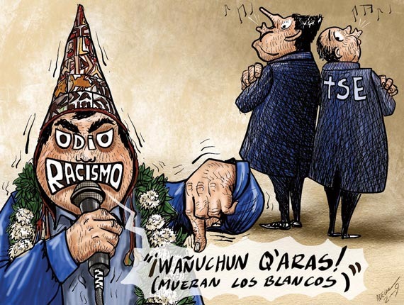 BuhoRevolucion2's tweet photo. #Violencia simbólica. #Discurso de #odio. #Racismo. Todo eso representa @abecor_BOLIVIA. Sus dibujos reflejan lo que lleva en el alma.
@ANPBOLIVIA
@aplapaz https://t.co/uoed9TSu3k