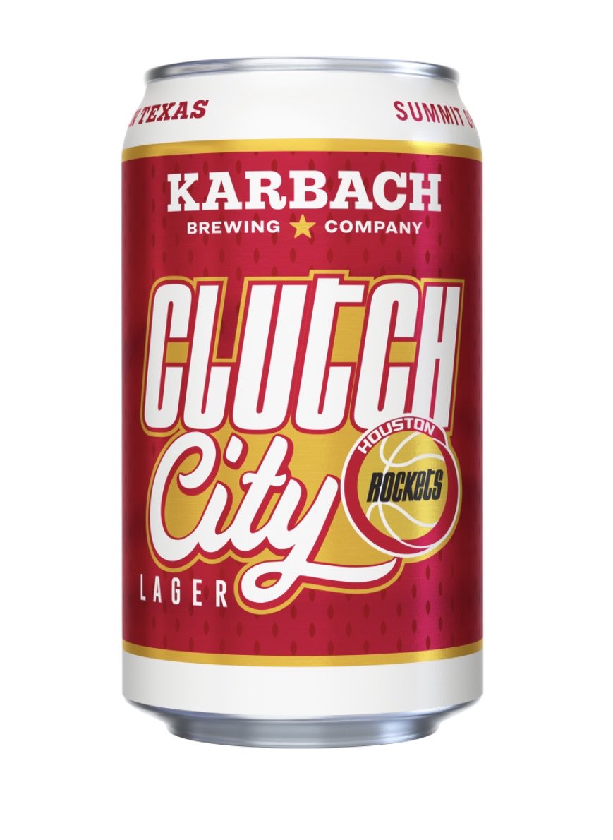 BannedMacMahon's tweet photo. Almost half the Rockets’ roster is too young to partake, but Houston’s Karbach Brewery made a new beer in partnership with the franchise. Partial proceeds will go the Rockets’ Clutch City Foundation. https://t.co/c6W6P3ebRA