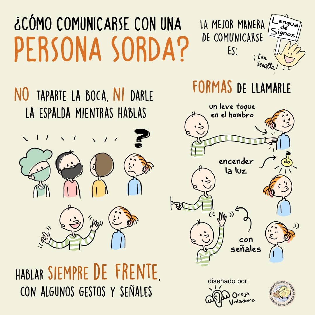 oreja_voladora's tweet photo. "¿Cómo comunicarse con una persona sorda?" Publicado el año 2017 por la Asociación Asorejido #infografia #educacion #personasorda https://t.co/G5w8J9A5UL