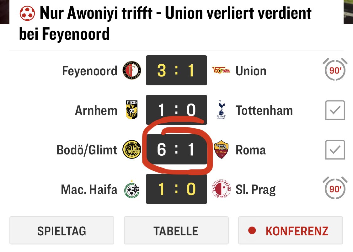 Ehhhm okay!?! 🤔 Europa Conference League ist ja mal richtig random.
#UECL #Roma