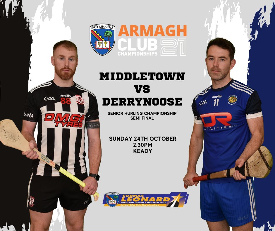Armagh_GAA's tweet photo. Junior &amp; Senior Hurling Championship semi finals take place this weekend.

🎫General Admission: £10 (Tickets on My Ticket App)
Concessions: £5 (OAP's &amp; U16's available at the gate)

#ArmaghClub21 https://t.co/q0h2hOSdeW