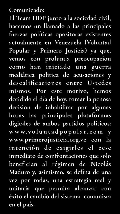 abcesnoticias's tweet photo. Páginas https://t.co/F6M5RbDA6F
 y https://t.co/cpK23LEi4q fuera de línea, fuentes reportan que ambos sitios web fueron atacados por #TeamHDP e incluso emitieron el siguiente comunicado ✅ Confirmado https://t.co/F3LemIfJ1m
