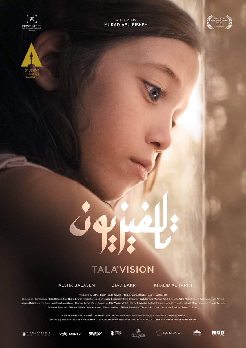 MADShorts's tweet photo. The Academy of Motion Picture Arts and Sciences “the Oscars” announced that Jordanian short film Tala'vision, by Murad Abu Eisheh, won Best Narrative Film at Student Academy Awards 👏🏻👏🏻 https://t.co/9VcDrrstf6