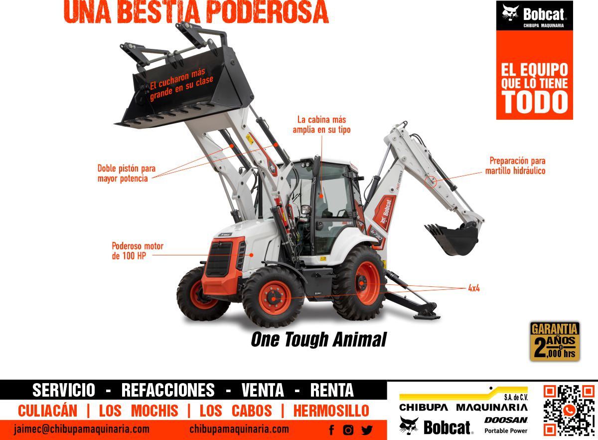 Chibupa's tweet photo. ¡Que trabajo necesita hacer: excavar, demoler, cargar, estibar? No importa el trabajo que sea, no existe trabajo difícil para la Retroexcavadora B730 R, su potencia, versatilidad, facilidad de operación, comodidad y economía la hacen su mejor opción.
#Chibupa #Bobcat #B730 https://t.co/MZIc8dpwbp
