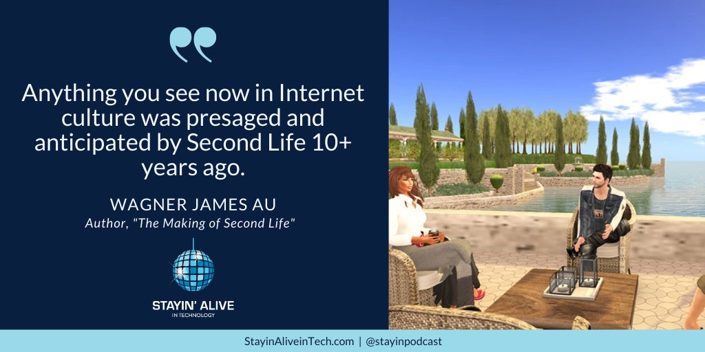 StayinPodcast's tweet photo. From homeless users building virtual mansions to private detectives searching for cheaters, listen as @slhamlet reveals the types of users he met on the ground-breaking virtual platform Second Life and why it's "the biggest mystery in Silicon Valley:" https://t.co/dqj55o9sHY https://t.co/Szg97wmnrl