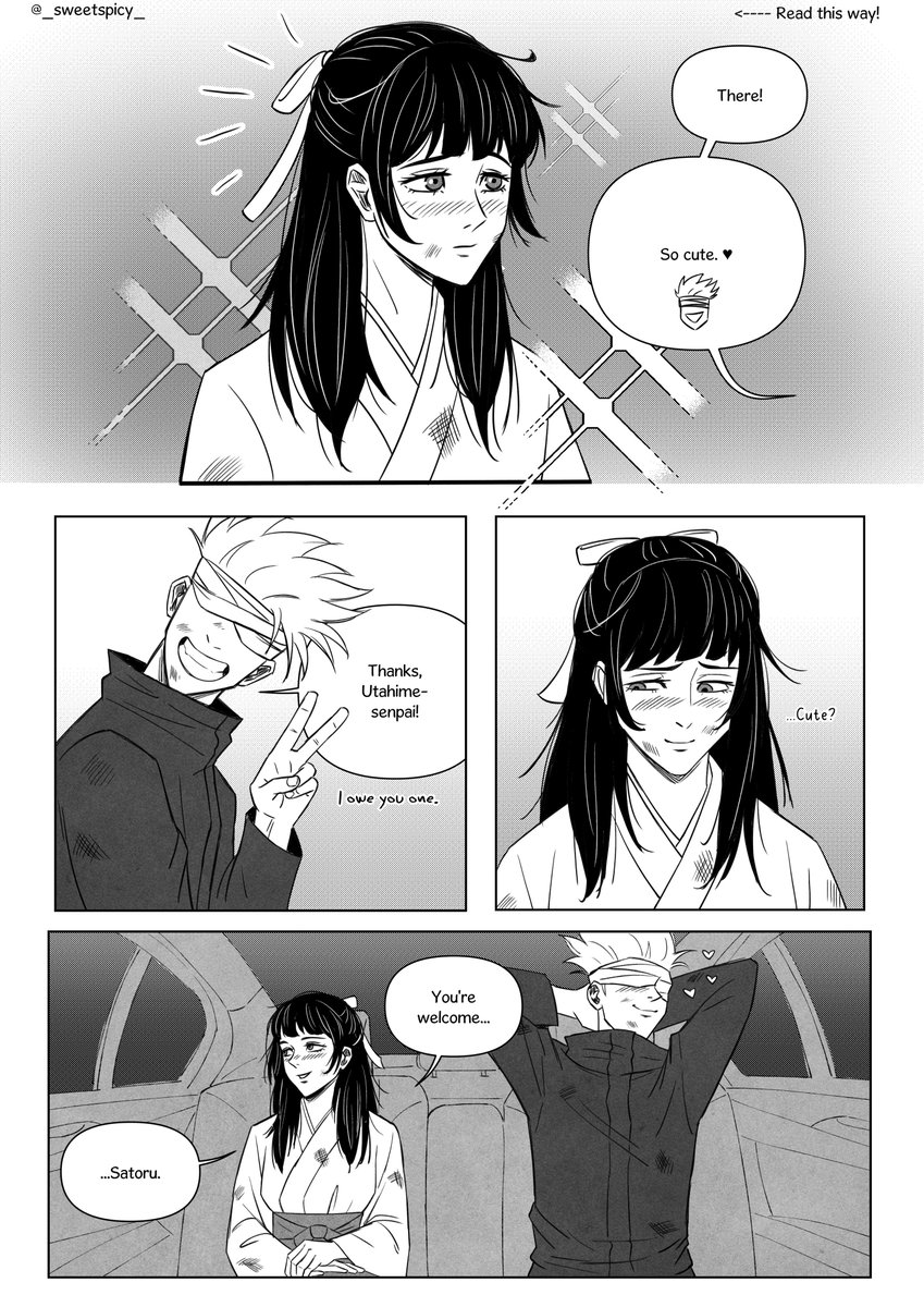 _sweetspicy_'s tweet photo. Bandages &amp; Bows 🤕🎀💝
please read right to left, manga style!
#gojohime #gouta #gojo #utahime #五歌 #呪術廻戦 https://t.co/O1mFZgYIBW