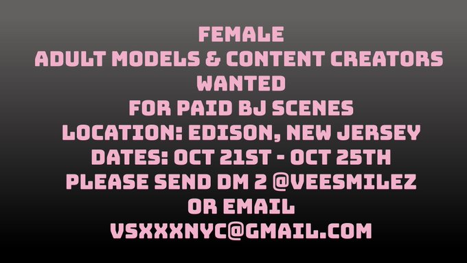 #AdultSpace #female #contentcreators #hiring #exxxotica #EdisonNJ #busty #curvy #interracial #slimthick<a href="/tag/adultspace"class="tags">#AdultSpace</a><a href="/tag/female"class="tags">#female</a><a href="/tag/contentcreators"class="tags">#contentcreators</a><a href="/tag/hiring"class="tags">#hiring</a><a href="/tag/exxxotica"class="tags">#exxxotica</a><a href="/tag/curvy"class="tags"><span>#curvy</span></a><a href="/tag/slimthick"class="tags"><span>#slimthick</span></a><a href="/tag/busty"class="tags"><span>#busty</span></a><a href="/tag/interracial"class="tags"><span>#interracial</span></a><a href="/tag/edison"class="tags"><span>#edison</span></a>
