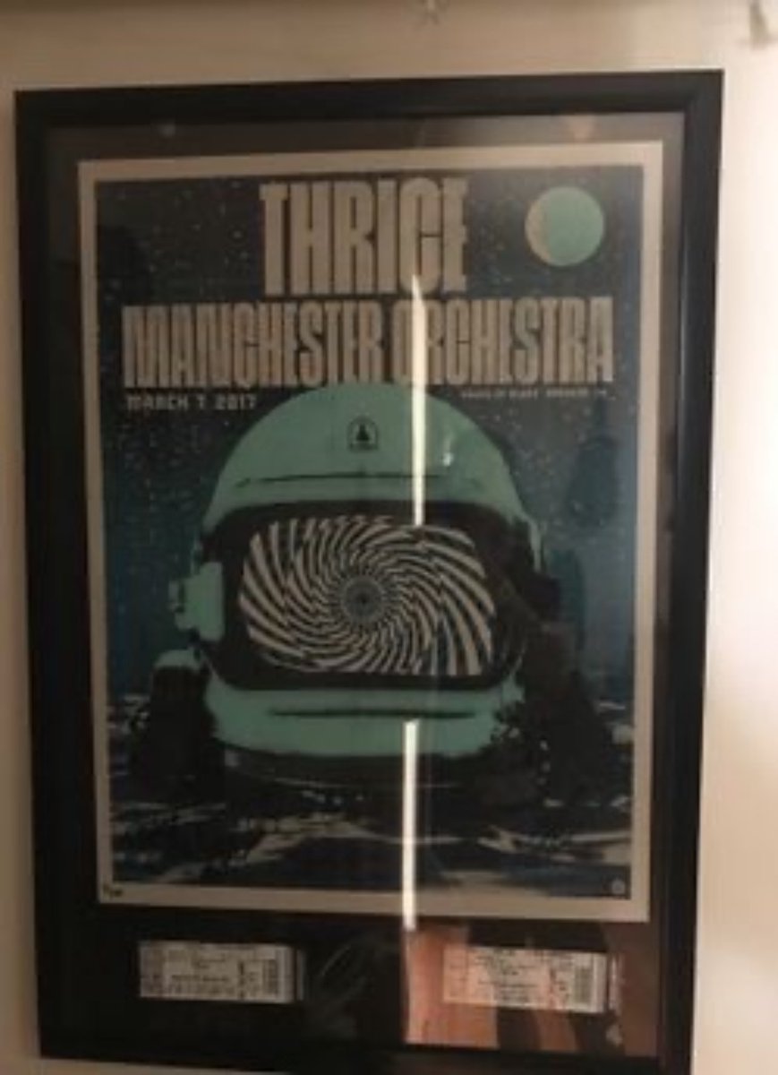 WithWingsOfWax's tweet photo. @Thrice @dustinkensrue @rileybreck Do you guys have any plans to work with artists for venue specific gig posters? I like to collect posters and my bro got one like this in LA but I’ve never seen anything like it here in PHX. I remain jealous to this day. https://t.co/s7ngNOd87Z