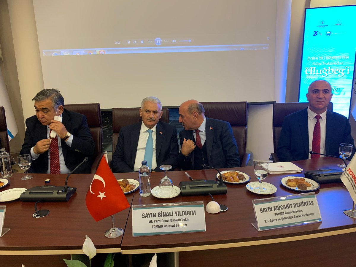 mucahitdmrts's tweet photo. Türkiyenin Aksakalı, TDMMB  Onursal Başkanı Sn. Binali YILDIRIM Beyin Teşrifleriyle, Türk Dünyasının Eşsiz Şahsiyeti Devlet Adamı ve Bilim İnsanı Uluğ Beyi Anma  Yılı Açılış Programını gerçekleştirdik. https://t.co/xWFDpssOmV