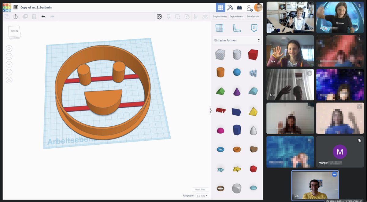 philipp_henkel's tweet photo. Full focus on 3D in our #MeetAndCode2021 workshops. Time was flying while the kids designed name tags, dices, houses, and a fantastic collection of cookie cutters. My printer was busy for days to catch up with all the creativity.
Kudos to @MeetAndCode and @tinkercad
#MeetAndCode https://t.co/DR6Iojs1XZ