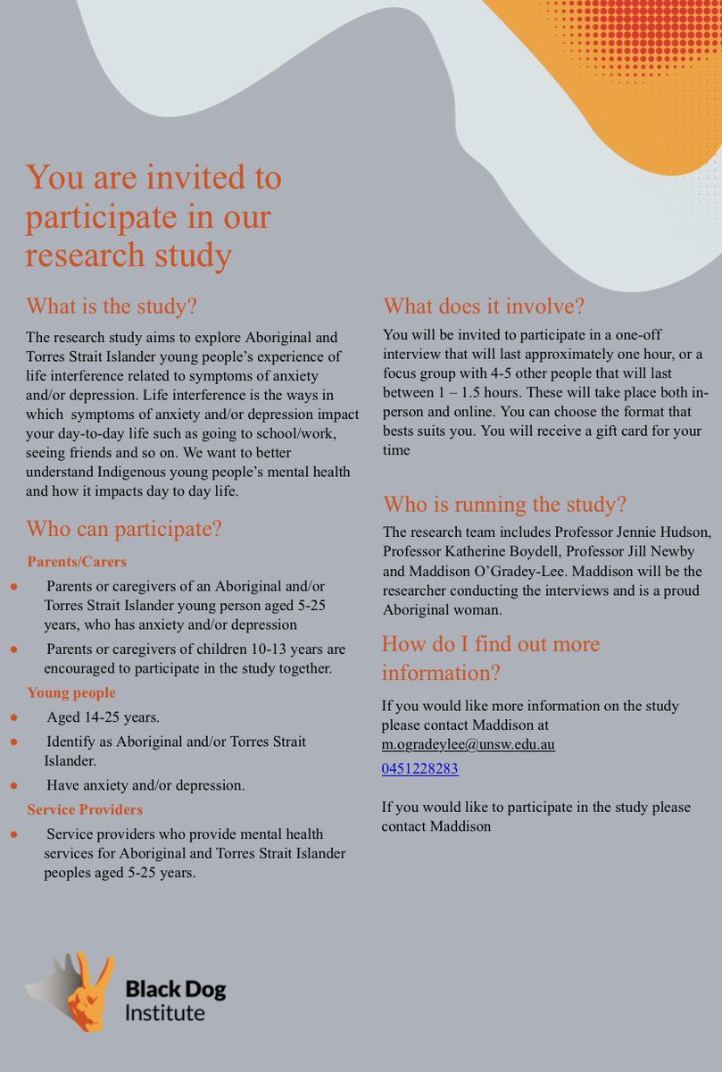Jennifer L Hudson (@jenlhudson) on Twitter photo In Australia we need culturally sensitive mental health measures. We’re looking for Aboriginal & Torres Strait Islander young people to tell us how anxiety/depression impacts their life. Pls share this invite w your clients/students <a href="/LeilaniDarwin/">Leilani Darwin</a> <a href="/NSWMHC/">Mental Health Commission of NSW</a> <a href="/NACCHOAustralia/">Our Health in Our Hands ❤️💛🖤</a> <a href="/NMHC/">National Mental Health Commission</a> In Australia we need culturally sensitive mental health measures. We’re looking for Aboriginal & Torres Strait Islander young people to tell us how anxiety/depression impacts their life. Pls share this invite w your clients/students <a href="/LeilaniDarwin/">Leilani Darwin</a> <a href="/NSWMHC/">Mental Health Commission of NSW</a> <a href="/NACCHOAustralia/">Our Health in Our Hands ❤️💛🖤</a> <a href="/NMHC/">National Mental Health Commission</a>