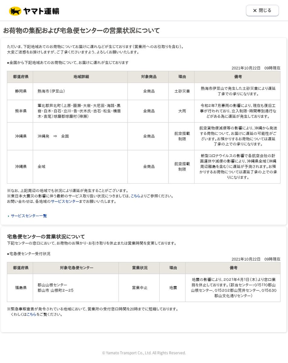 クロネコ遅延 Kuroneko Delay Twitter