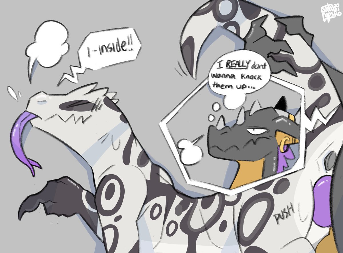CapsSoda's tweet photo. Big ol' Commission for @psylux_! of their shapeshifter having a good ol' time. https://t.co/hBQHHyJkkb