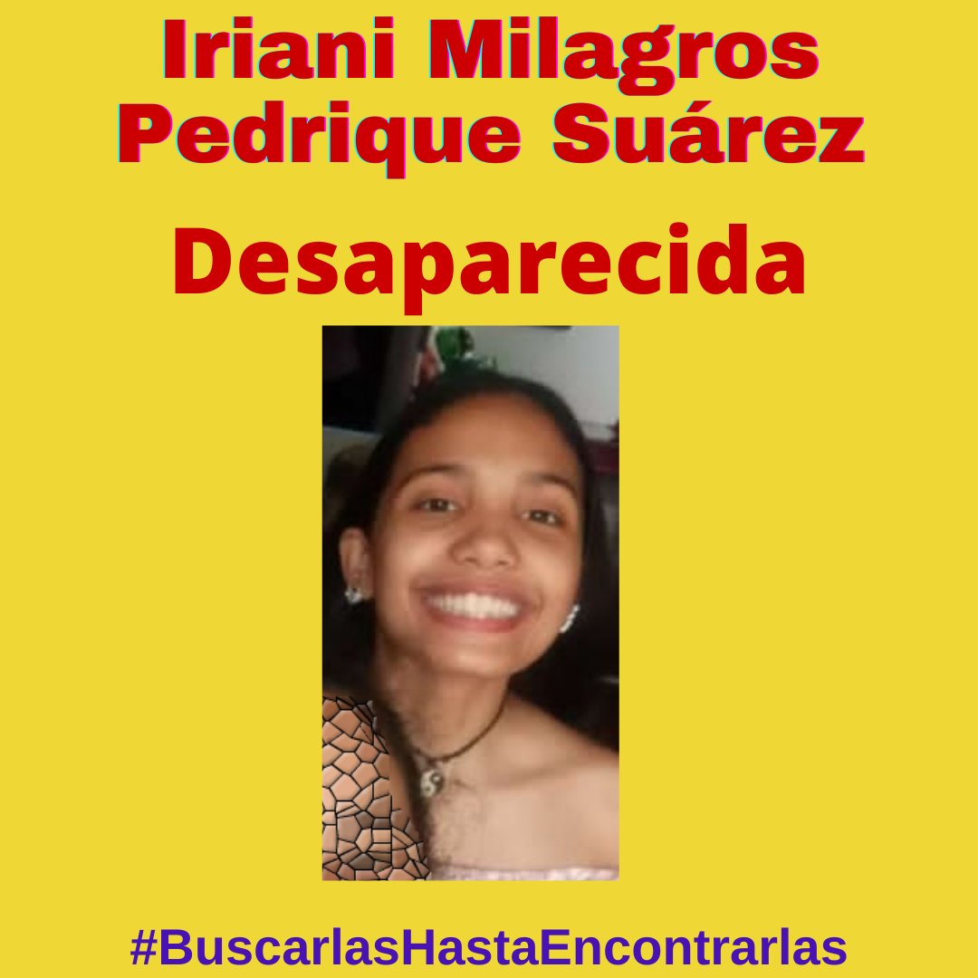 Lucelia57386029's tweet photo. Seguimos exigiendo al Estado un plan de emergencia en los casos de violencia de género que sea viable y oportuno con perspectiva de género a nivel local, municipal y nacional #IrianiDesaparecida #DóndeEstáIrianiPedrique #BuscarlasHastaEncontrarlas 
@cicpcviolencia @alanazuloaga https://t.co/dCOayWt0kD