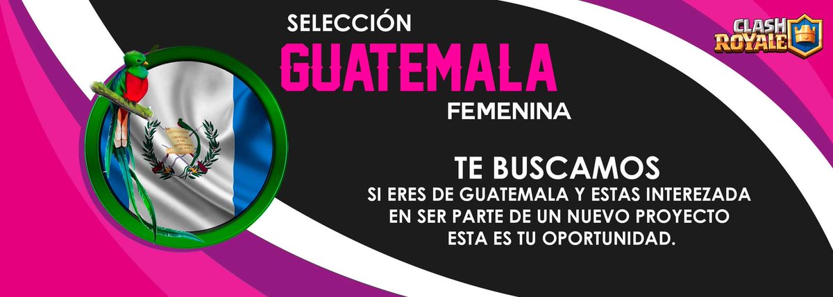 ¡Buenas a todos! Se acerca la selección femenina de Guatemala. Por tal motivo, se busca jugadoras guatemaltecas para futuras competencias  y mundiales de CR.

Si conoces alguna jugadora etiquetala 🎉

#SelFem #Guatemala #CR